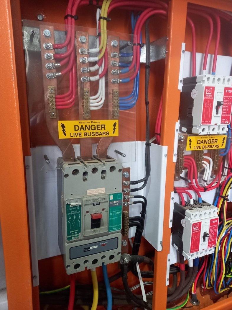 Electrical installation and protection panel