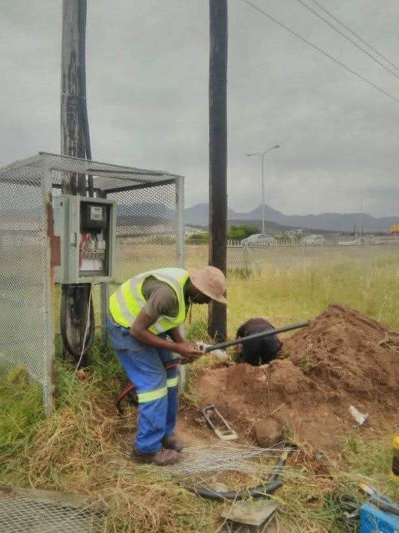 Outdoor electrical installation work