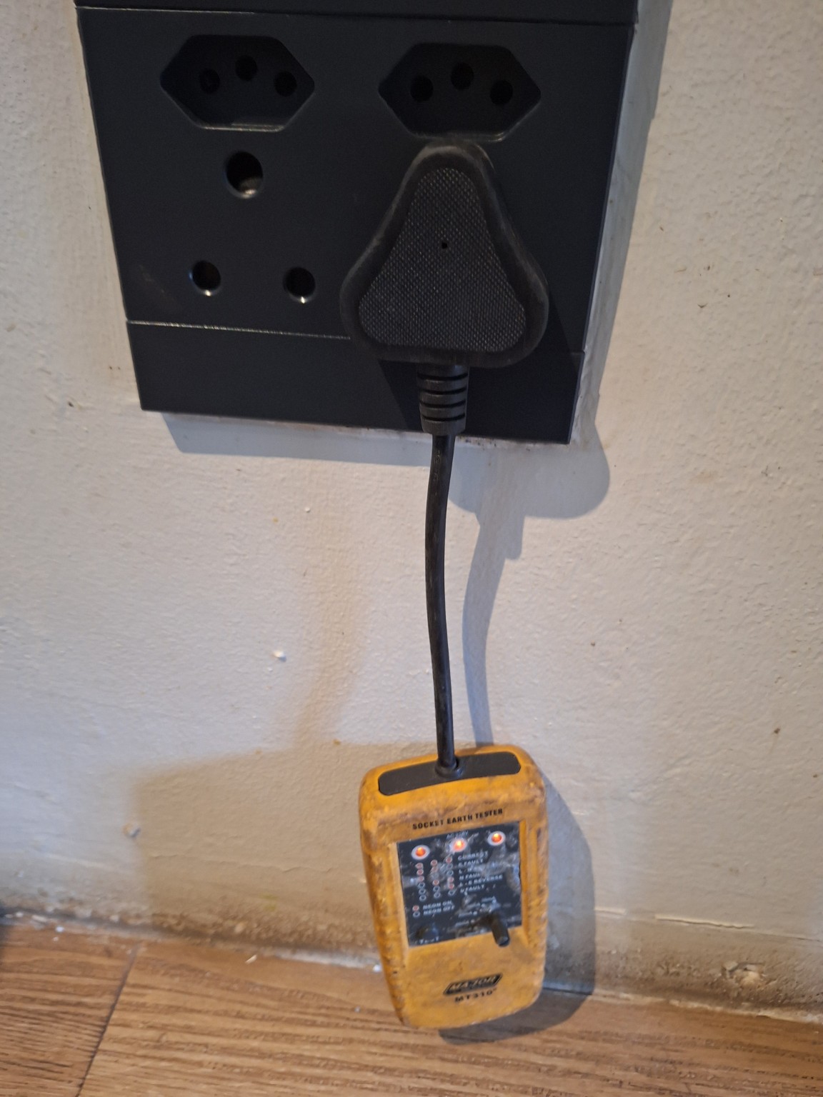 Electrical socket installation and testing